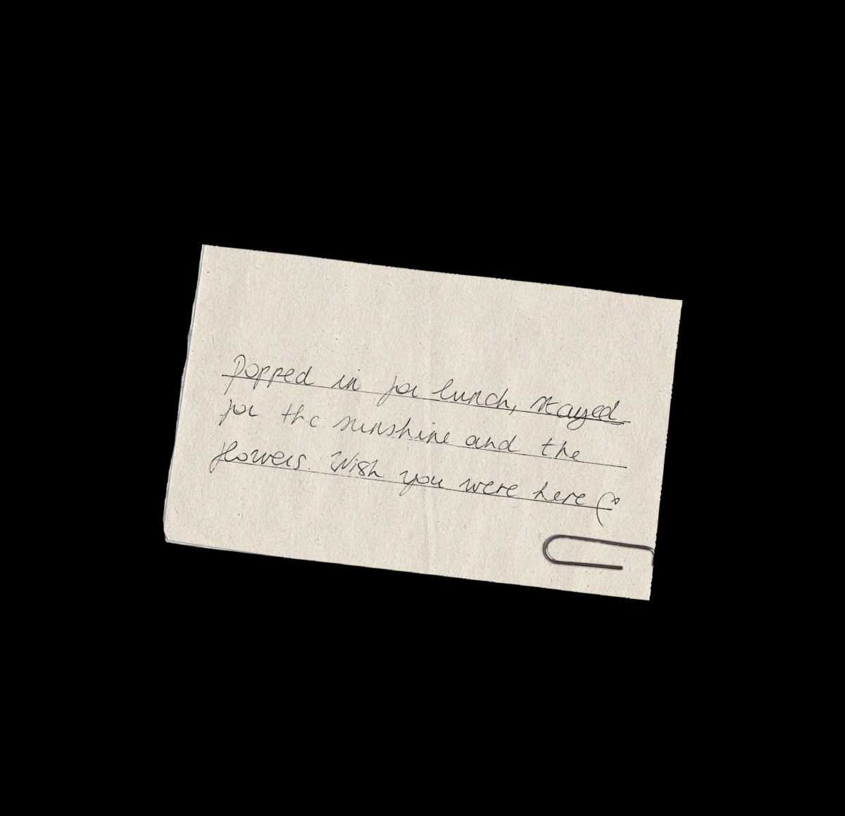 handwritten note